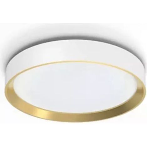 plafoniera led da interno philips "hanno" bianca e oro 4000k