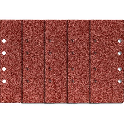 Papier de verre 93 x 230 mm, grain 240, lot de 5, avec 8 trous (1/2)