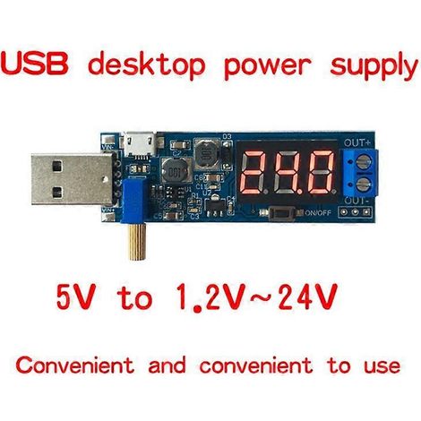 Convertisseur élévateur/abaisseur de tension USB DC-DC 5 V vers 1,2 V-24 V (réglable) (1/5)