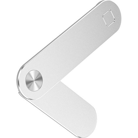 Support téléphonique pour ordinateur portable en alliage d'aluminium, fixation magnétique ajustable pour écran PC, support latéral argenté, montage sur moniteur, accessoire mobile portable (1/5)