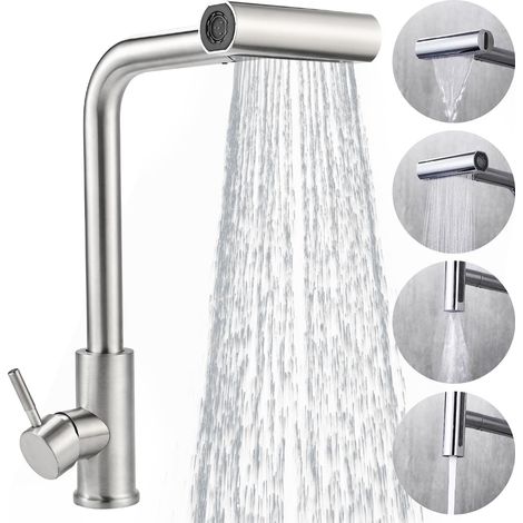 Robinet de cuisine avec douchette extensible 4 modes (1/5)