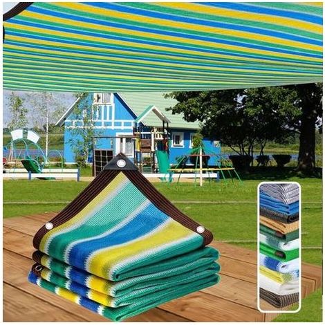 Ineasicer Voile D'ombrage pour Patio Voile Filet Ombrage Rectangulaire, Brise Vue Balcon 12-Pin Toile Ombrage de Protection Solaire 3x3m pour Terrass et Balcon (1/5)