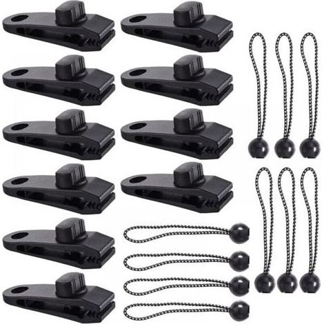 Clip de Bâche Tente, 20 Pièces Pince Bâche, Clips de Tente, Clips de Bâche Résistants, Tarp Clip Auvents, Clips de Tente de Bouche de Crocodile pour Tentes, BâChes, Auvents, Caravanes (1/5)