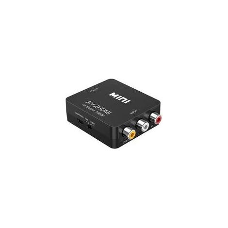 Convertisseur RCA vers HDMI, adaptateur AV vers HDMI 1080p Mini RCA Composite CVBS, convertisseur vidéo et audio compatible PAL/NTSC pour TV/PC/PS3/STB/Xbox, magnétoscope/lecteur DVD Blu-ray VHS/VHS (1/4)