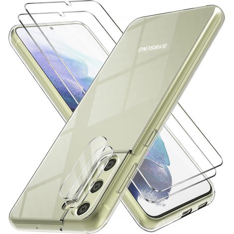 SET CUSTODIA TRASPARENTE PER SAMSUNG GALAXY S21 FE 5G + 2 VETRO SM-G990B (1/5)
