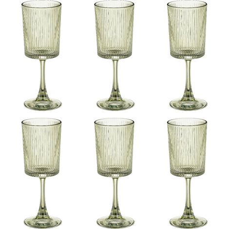 Mica Decorations Verre à vin Vert H19xl7xL7cm (1/5)