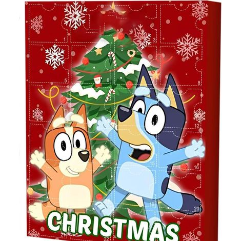 Calendrier de l'Avent Bluey Noël Natation, coffret surprise festif avec 24 cadeaux cachés pour enfants, jeu aquatique, paquet cadeau bleu, 24 jours de découvertes (1/5)