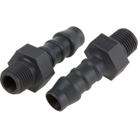 Adaptateur RS PRO Mâle Droit 1/8pouce, BSP 1/8" mâle, en Nylon ( Prix pour Paquet de 5 )