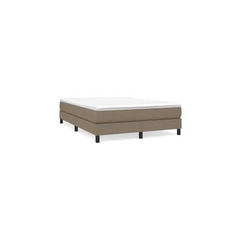 Sommier à lattes de lit avec matelas Taupe 160x200 Tissu (1/5)