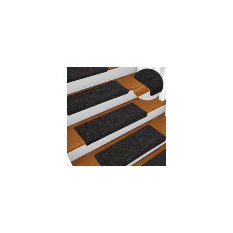 Treppenklebestreifen, 5er-Pack, 65 x 21 x 4 cm, schwarz, rechteckiger Rand - Crezuo (1/4)