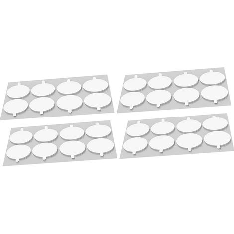 Lot de 240 autocollants doubles faces ronds transparents repositionnables fortes adhérences pour panneaux mousse acoustique 30 feuilles 30mm x 1.5mm (1/5)