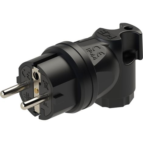 Spina angolare portatile monofase Taurus 10/16A 2P+Z 230V, gomma piena, IP44 (1/4)