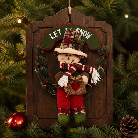 Weihnachtsdekorationen, Kränze, Türbehänge, Weihnachtsgeschenke, Fensterdekorationen, Weihnachtsmützenkränze