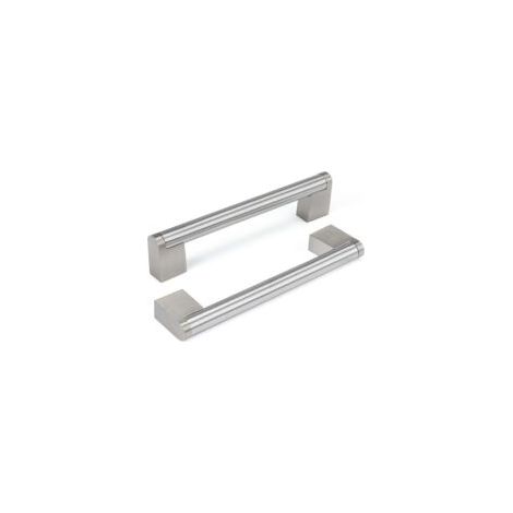 Ede Lot de 2 poignées de cuisine Sollbry en acier inoxydable - Poignée de porte en nickel brossé - Entraxe : 128 mm (1/5)