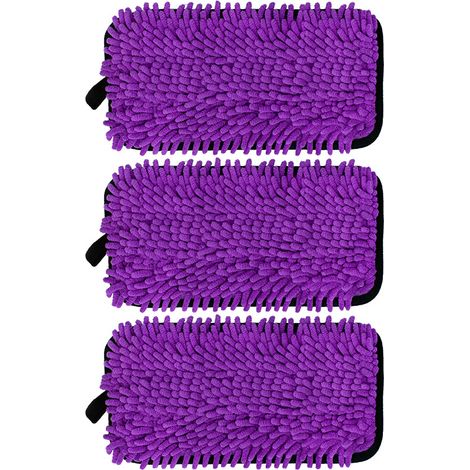 Adecuado para las alfombrillas de limpieza reutilizables SwifferWet Jet, alfombrillas de limpieza de suelos de chenilla, para uso en seco y húmedo, juego de 3 piezas. (1/5)