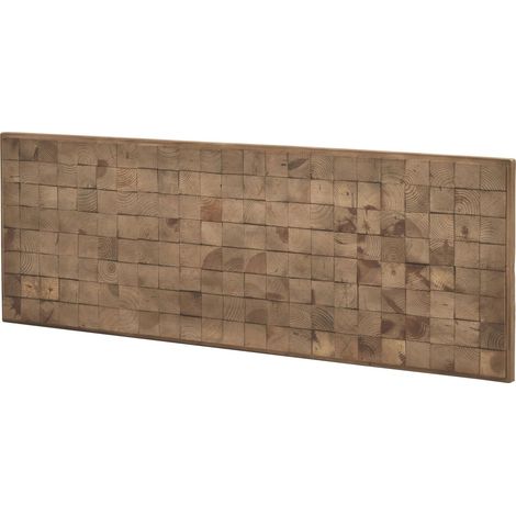tête de lit bois naturel effet bloc mural prêt à poser - bois naturel effet bloc texturé (1/3)