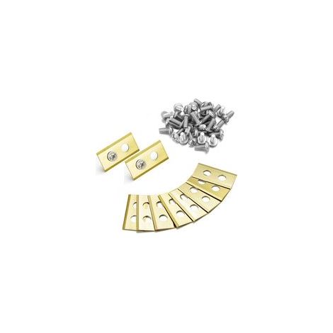 Lot de 45 lames en titane de rechange pour tondeuse robot Worx Landroid - Lames en titane de 1 mm de qualité supérieure et vis Dacromet améliorées H242