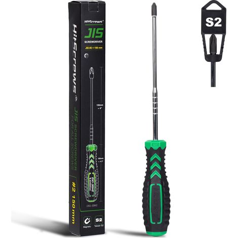 Tournevis JIS 2 Acier S2 150mm pour Vis JIS 1PC (1/5)