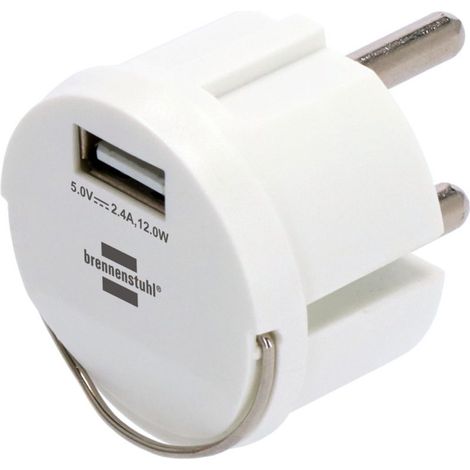 Brennenstuhl  USB Ladegerät 12 W 1x USB-A  Weiß Innenbereich