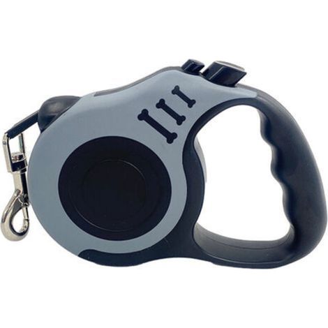 Laisse chien rétractable automatique 3m avec poignée ergonomique antidérapante, laisse portable pour animaux (1/2)