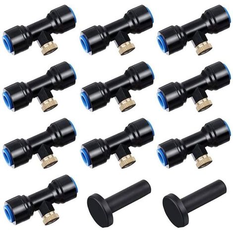 Système D'irrigation Système de Brumisateur Extérieur Kit,Buse de Pulvérisation en Laiton pour Jardin,Atomiseur Buse,avec 10 Buses (1/4)