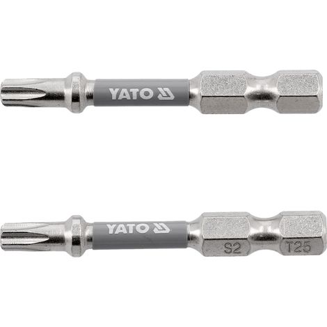 TORX Bits T25 1/4" 50 mm, 2-teilig, S2-Stahl, vernickelt