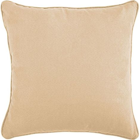 SUEDEN - Coussin en suédine rose nude 40x40 (1/4)