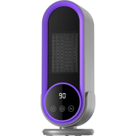 Elektrische Heizung，tragbare Heizung mit einstellbarem Thermostat，1200 W schnelle Keramik-Heiztechnologie，mit Fernbedienung und Timer (1/5)