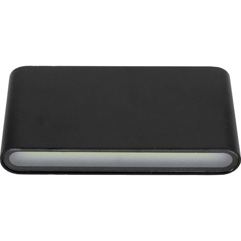 Lampada da giardino Wosune, applique da 2W a luce soffusa per sale da pranzo, cortili, cucine, soggiorni e armadietti con specchio (guscio nero, luce bianca 2W).