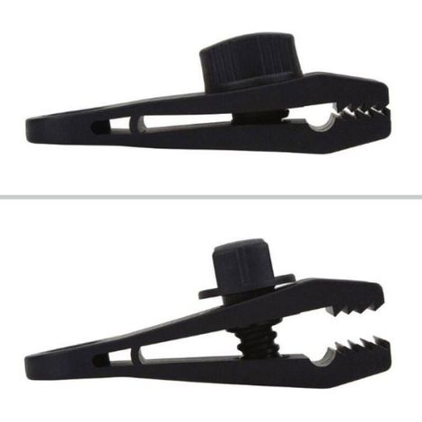 Lot de 10 Clips pour bâches, Pinces crocodiles, Plastique robuste, Légers, Pour camping et plein air (1/2)