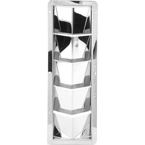 Grille marine carrée inox 5 fentes, volet de ventilation bateau, couvercle persienne, blind louvre, accessoire nautique. (1/5)