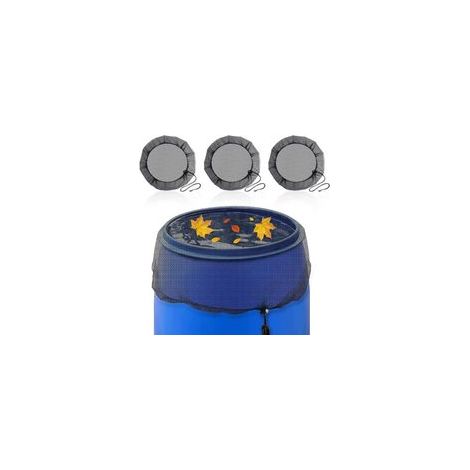 Lot de 3 filets de protection pour citerne de pluie – Diamètre 80 cm – Polyester résistant à la déchirure – Cordon de serrage ajustable (1/5)