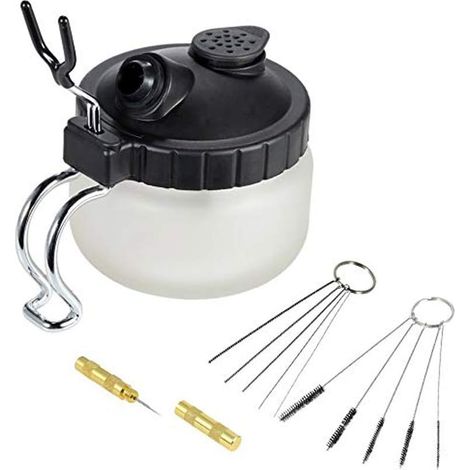 4-teiliges Airbrush-Reinigungsset, inklusive Reinigungstopf, Bürsten und Reinigungsnadeln (1/5)