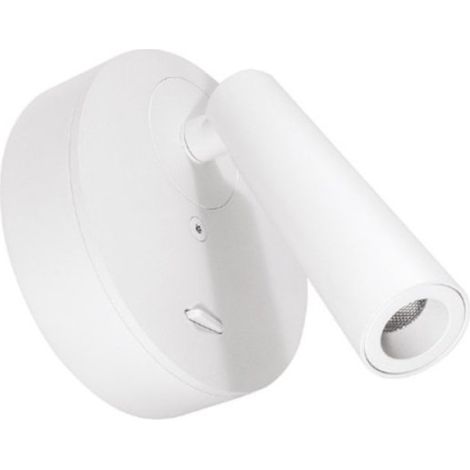 Applique moderno gea led gap580 led alluminio bianco metacrilato orientabile