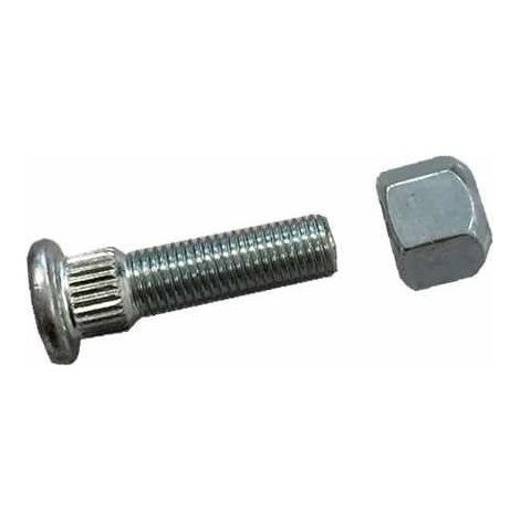 Axe de roue M10 L35 Plat 17 – Fixation sécurisée avec cannelure 11.85 x 0.75 mm – Compatible toutes roues remorque – Knott