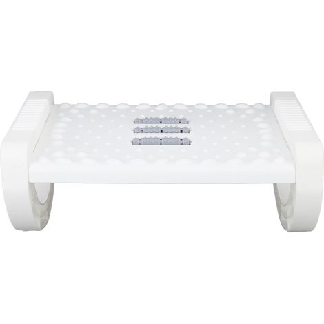 Foot Rest for Under Desk Relieve Fatigue Improve Work Efficiency Rocking Foot Stool with Roller Message for Office Desk White (1/5)