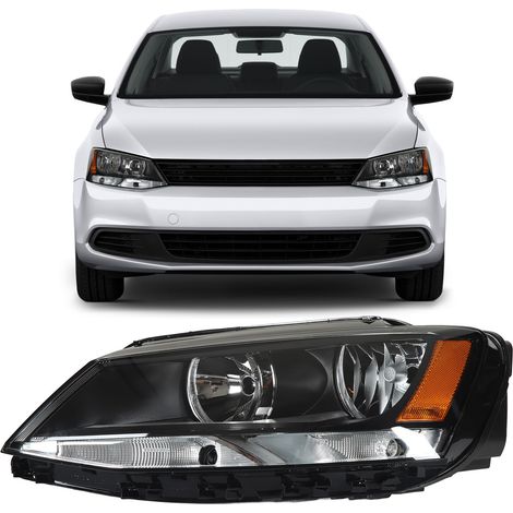 Original Scheinwerfer-Reparatursatz für Volkswagen Jetta (2011–2018) (weiße Abdeckung + schwarzer Rahmen + gelbe Abdeckung) (VW2502146 VW2503146) (übergroß und schwer) Links: VW2502146 (1/5)