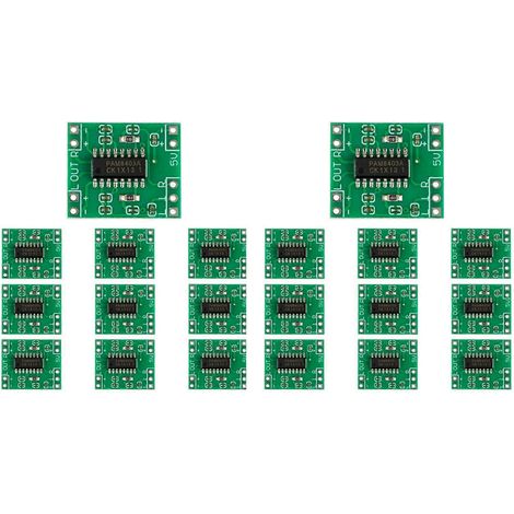 20 Stück PAM8403 Modul Super Mini Digitalverstärkerplatine 2 x 3W Klasse D Digital 2,5V bis 5V Leistungsverstärkerplatine (1/5)