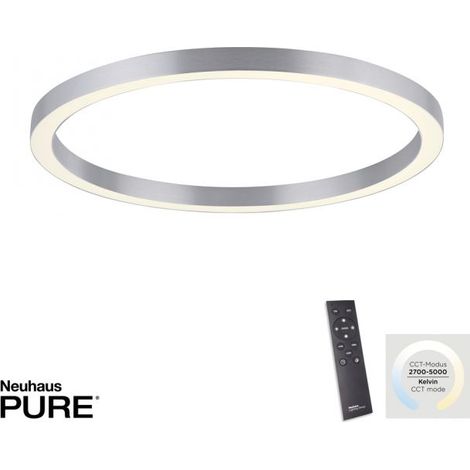 Plafoniera LED Paul Neuhaus Pure-Lines 42W 70cm alluminio (1/5)