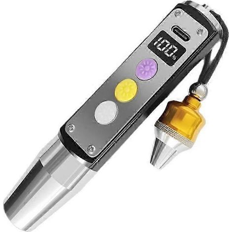 Lampe torche professionnelle UV 365 nm pour l'identification des pierres précieuses - 3 sources lumineuses (blanche/jaune/UV) pour l'évaluation du jade, la détection des minéraux et le contrôle des bi (1/4)