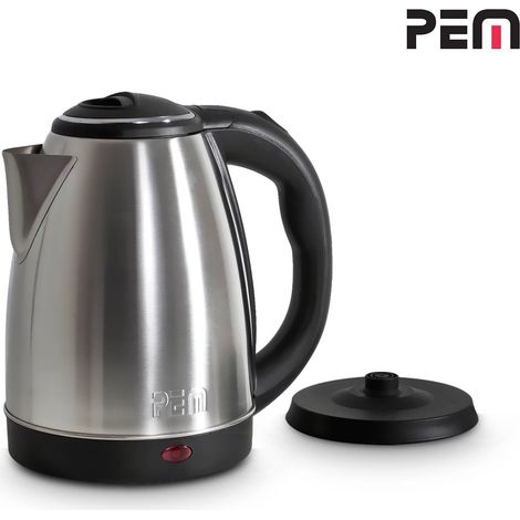 Bouilloire inox 1.8L 1500W – Système anti-surchauffe – Base 360° – Idéale pour usage intensif – PEM