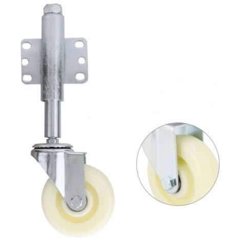 Roue de portail en Nylon de 4 pouces, roulette pivotante à ressort, capacité de charge robuste de 110lb