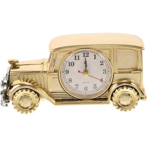 Reloj despertador analógico silencioso，diseño de coche retro，reloj de mesilla para dormitorio，habitación de invitados y oficina (1/5)