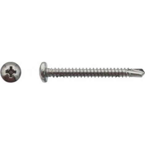 200 Vis Autoperceuses Tête Cylindrique Phillips 4.8 x 50.8 mm - DIN 7504 M - Inox A2 - D-Work