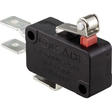 TRU COMPONENTS TC-9122136 Mikroschalter 250 V/AC 16 A 1 x Ein/(Ein) tastend 1 St. (1/3)