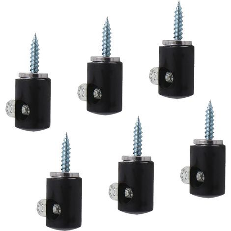 Set da 6 ganci per lampadari e plafoniere - Nero (1/5)