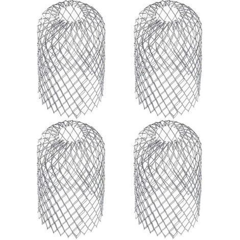 4 Pièces Crapaudines pour Gouttière D’Environ Filtres De Gouttière Grille Grillage Stop Feuille Crapaudine Crépine Pare Feuille Cache Gouttière Aluminium,7.5cm X 15cm (1/5)