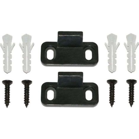Garniture de porte coulissante, rails de plancher de porte de grange, pièces de quincaillerie de rail inférieur réglables sans fentes(452024mm) (1/4)
