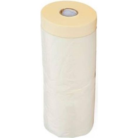 Feuille de Protection avec Ruban de Masquage 55 cm x 33 m - Protection Efficace - Idéale pour Peinture et Rénovation - Beast