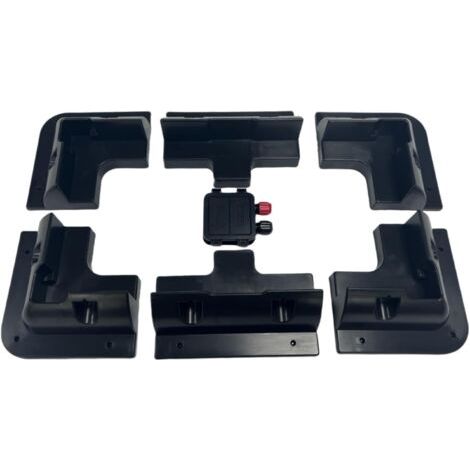 Lot de 7 supports de montage pour panneau solaire, sans perçage, supports de panneau solaire en ABS, kit de support pour toits de camping-car, caravanes, véhicules, camping-cars, garages (Black) (1/5)